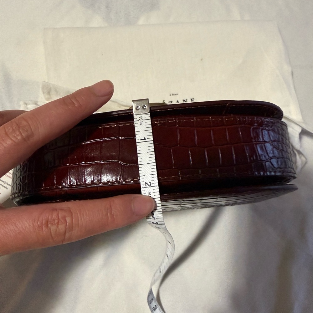 Sezane CLAUDE BAG CHOCOLATE CROCODILE PRINT - Picture 7 of 14